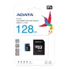 Kép 2/7 - ADATA 128GB SD micro Premier (SDXC Class 10 UHS-I) (AUSDX128GUICL10A1-RA1) memória kártya adapterrel