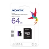 Kép 1/3 - ADATA 64GB SD micro Premier (SDXC Class 10 UHS-I) (AUSDX64GUICL10-RA1) memória kártya adapterrel