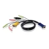 Kép 1/3 - ATEN 2L-5302U KVM Kábel USB VGA 1,8m