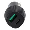 Kép 2/4 - AVAX CC302B CARLY 20W Autós töltő USB A (QC)+Type C (PD), fekete