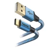 Kép 2/8 - Hama 201558 FIC E3 USB Type-C "Reflective" 1,5m, kék adatkábel