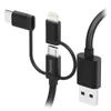 Kép 2/4 - Hama 201536 FIC E3 3in1 micro USB / Type-C / Lightning 1,5m adatkábel
