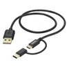 Kép 2/8 - Hama 201533 FIC E3 micro USB/USB Type-C, 2in1, 1m adatkábel