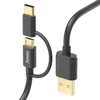 Kép 3/8 - Hama 201533 FIC E3 micro USB/USB Type-C, 2in1, 1m adatkábel