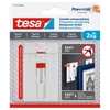Kép 4/8 - Akasztószög, öntapadó, állítható, TESA "Powerstrips®", érzékeny felületre, 2db/bliszt