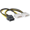 Kép 1/2 - Akyga AK-CA-29 15cm 2x MOLEX anya - 8-tűs PCI Express apa kábel