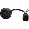 Kép 1/4 - Akyga AK-PC-10A 15cm Schuko CEE 7/4 - IEC C14 adapter