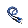 Kép 1/6 - Akyga AK-USB-36 0,5m Type C - Type C kék fonott adat- és töltőkábel