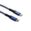 Kép 2/6 - Akyga AK-USB-36 0,5m Type C - Type C kék fonott adat- és töltőkábel