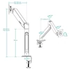 Kép 15/16 - Arctic X1-3D Desk Mount Gas Spring Monitor Arm Black