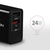 Kép 2/9 - Axagon ACU-QS24 QC3.0 + 5V-1.2A fekete fali töltő