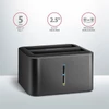 Kép 2/14 - Axagon ADSA-D25 USB 3.2 Gen1 SATA fekete dual dokkoló állomás
