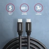 Kép 2/9 - Axagon BUCM3-CM20AB USB-C 3.2 Gen 1 - USB-C 2 m fekete kábel
