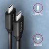 Kép 3/11 - Axagon BUCM-CM10TB Twister USB-C 2.0 - USB-C 0,6 m fekete csavart kábel