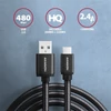 Kép 2/7 - Axagon BUMM-AM10AB micro USB 2.0 B - USB 2.0 A 1 m fekete kábel