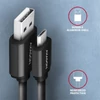 Kép 3/9 - Axagon BUMM-AM10TB Twister micro USB 2.0 B - USB 2.0 A 0,6 m fekete csavart kábel