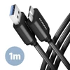 Kép 1/7 - Axagon BUMM3-AM10AB micro USB 3.2 Gen 1 B - USB A 1 m fekete kábel