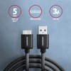 Kép 2/7 - Axagon BUMM3-AM10AB micro USB 3.2 Gen 1 B - USB A 1 m fekete kábel