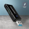 Kép 5/10 - Axagon CRE-S2N Superspeed USB 3.2 Gen 1 Type-A, slim SD/microSD kártyaolvasó