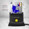 Kép 3/17 - Axagon CRE-SM2 USB 2.0 Smart / ID / SD / MicroSD / SIM kártyaolvasó