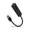 Kép 1/10 - Axagon HMA-CR3A 3 portos USB3.2. Gen 2 fekete HUB kártyaolvasóval