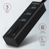 Kép 2/10 - Axagon HMA-CR3A 3 portos USB3.2. Gen 2 fekete HUB kártyaolvasóval