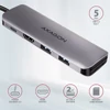 Kép 2/15 - Axagon HMC-5 SuperSpeed USB-C COMBO 5in1 HUB