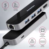 Kép 2/13 - Axagon HMC-6GL SUPERSPEED USB-C COMBO 6IN1 HUB