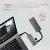 Kép 4/11 - Axagon HMC-4G2 4 portos USB3.2. Gen 2 ezüstfekete HUB