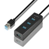 Kép 1/12 - Axagon HUE-S2BL 4 portos USB3.0 gyorstöltő hosszú kábeles HUB