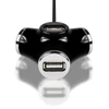 Kép 6/15 - Axagon HUE-X3B Trinity 4 portos USB2.0 hosszú kábeles fekete HUB
