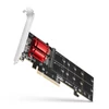 Kép 1/12 - Axagon PCEM2-ND PCI-Express - NVME+M-key/dataswitch/SP/LP M.2 adapter
