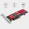 Kép 2/12 - Axagon PCEM2-ND PCI-Express - NVME+M-key/dataswitch/SP/LP M.2 adapter