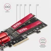 Kép 3/12 - Axagon PCEM2-ND PCI-Express - NVME+M-key/dataswitch/SP/LP M.2 adapter