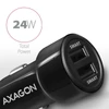 Kép 1/11 - Axagon PWC-5V5 2.4A + 2.4A fekete autós töltő