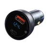 Kép 4/4 - Baseus TZCCKX-0G Particular Digital Display USB + USB C QC3.0 PD 5A 65W szürke autós töltő + kábel