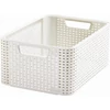 Kép 1/2 - Rattan hatású kosár, 18l, törtfehér, CURVER "Style M"