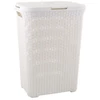 Kép 1/2 - Rattan hatású szennyestartó, 60l, CURVER, törtfehér