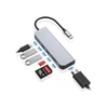 Kép 2/6 - Conceptronic Notebook Dokkoló - DONN02G (Bemenet: USB-C, Kimenet: HDMI+USB-C PD:60W+USB-A+SD/TF, szürke)
