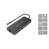 Kép 1/9 - Conceptronic Notebook Dokkoló - DONN15G (Bemenet: USB-C, Kimenet: 2xHDMI+VGA+USB-C PD:100W+3xUSB-A+RJ-45+SD/TF+AUX)