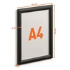 Posztertábla, fali, A4, alumínium keret, DURABLE, fekete