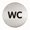 Piktogram, információs tábla, átmérő 83mm, WC Durable ezüst