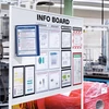 Bemutatótábla tartó, fali, mágneses, 5 db bemutatótáblával, DURABLE 