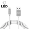 Kép 5/12 - Delight LED fénnyel iPhone Lightning 1m fehér adatkábel