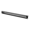 Kép 1/4 - DIGITUS 24port 19" 1U fekete moduláris üres Patch Panel