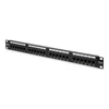 Kép 1/3 - DIGITUS CAT5e 24port 19" 1U fekete árnyékolatlan Patch Panel