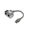 Kép 1/3 - DIGITUS CAT5e árnyékolt RJ45/RJ45 lengő Y elosztó