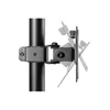 Kép 2/7 - DIGITUS DA-90438 C-bilincses/gyűrűs univerzális (VESA 75 / 100) 2-es fekete függőleges monitor tartó állvány