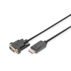 Kép 1/4 - DIGITUS Display port apa -> DVI-D apa 2m kábel
