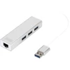 Kép 1/4 - DIGITUS USB 3.0 Gigabit Ethernet adapter + 3 portos USB HUB